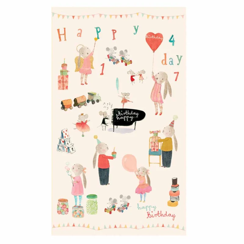 Maileg - Geschenkpapier Happy Birthday Geburtstag 10 Meter