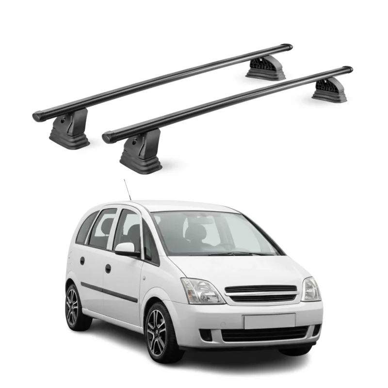 Stahl Dachträger für Opel Meriva A 2003-2010 TÜV Abschließbar 2tlg Schwarz