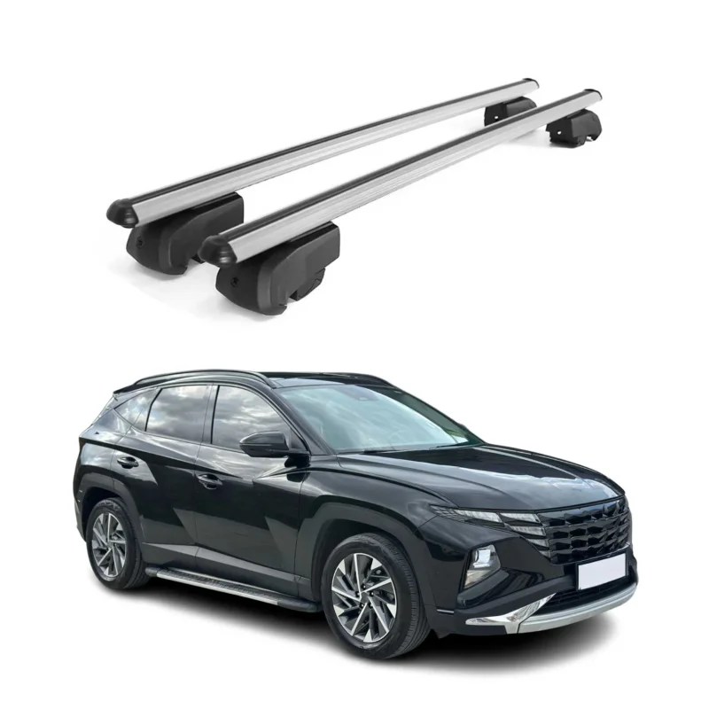 Dachträger Gepäckträger für Hyundai Tucson IV NX4 2022-2026 ABE Alu Grau 2x