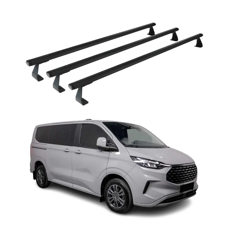 Dachträger Grundtäger für VW Transporter T7 2023-2026 75kg Alu Schwarz 3 tlg