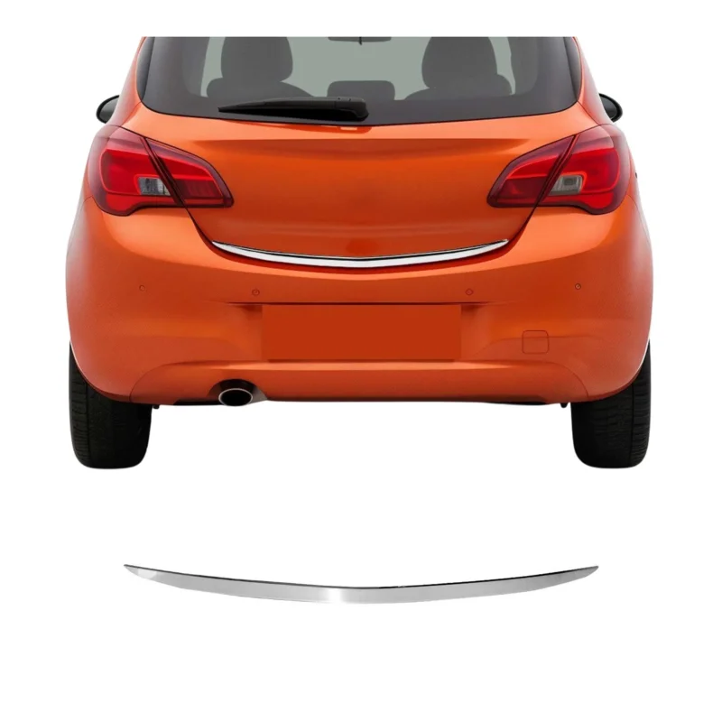 Kofferraumleiste Heckleiste für Opel Corsa 2014-2019 Untere Chrom Edelstahl