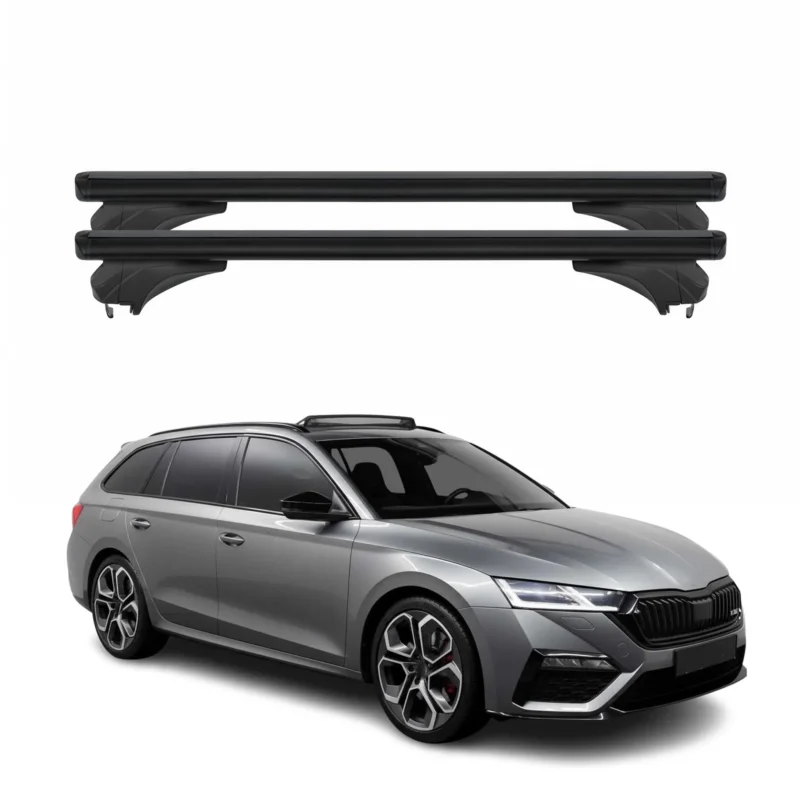Menabo Dachträger für Skoda Octavia IV NX Kombi 2020-2026 Aluminium Schwarz 2tlg