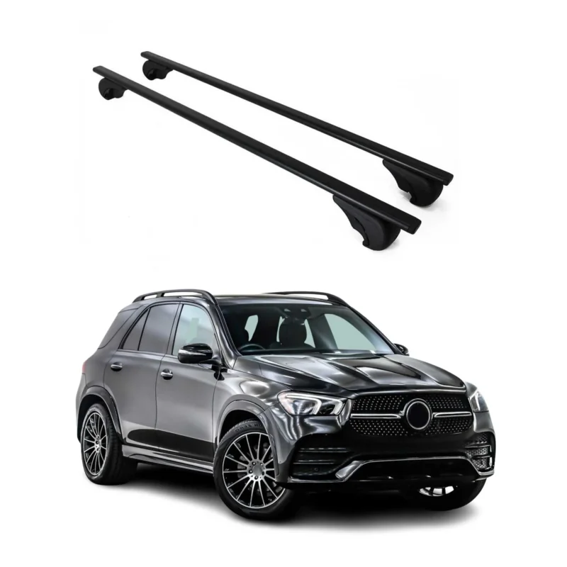 Dachträger Grundträger für Mercedes GLE C167 2019-2026 75kg Stahl Schwarz 2 tlg