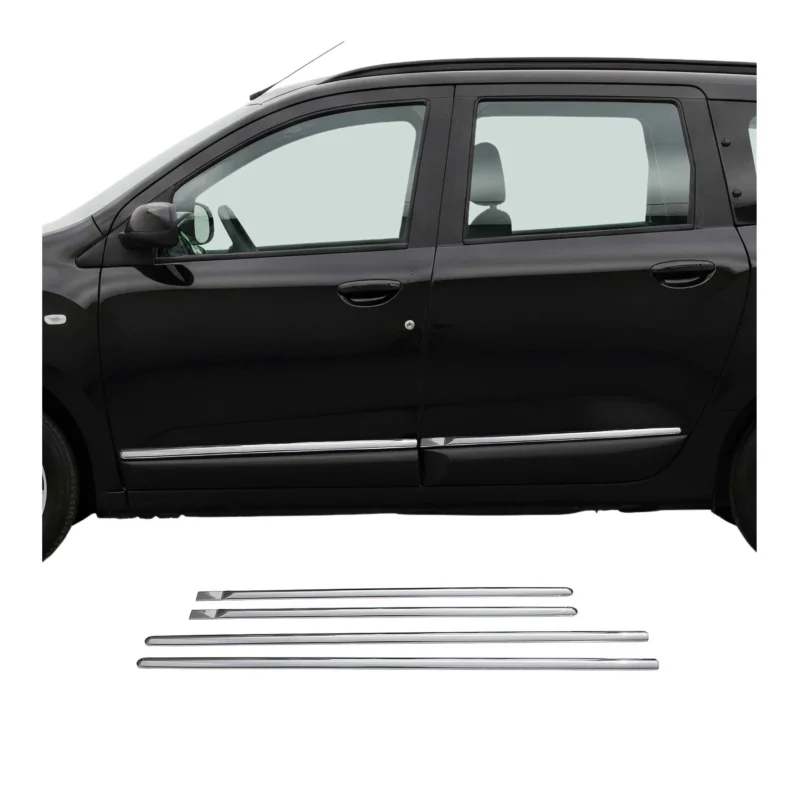 Seitentürleiste Türleisten Türschutzleisten für Dacia Lodgy Edelstahl Chrom 4x