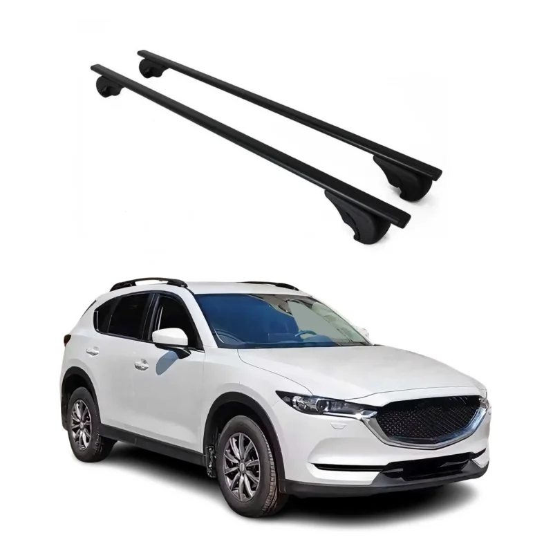 Dachträger Grundträger für Mazda CX-5 2017-2025 75kg Stahl Schwarz 2 tlg