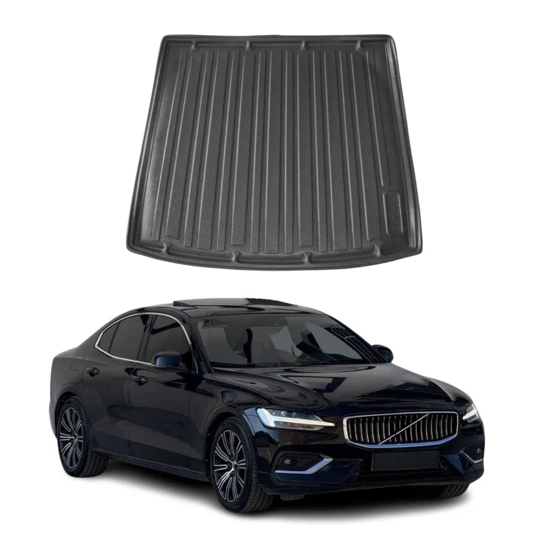 Kofferraumwanne Laderaumwanne für Volvo S60 2019-2025 Gummi TPE Schwarz