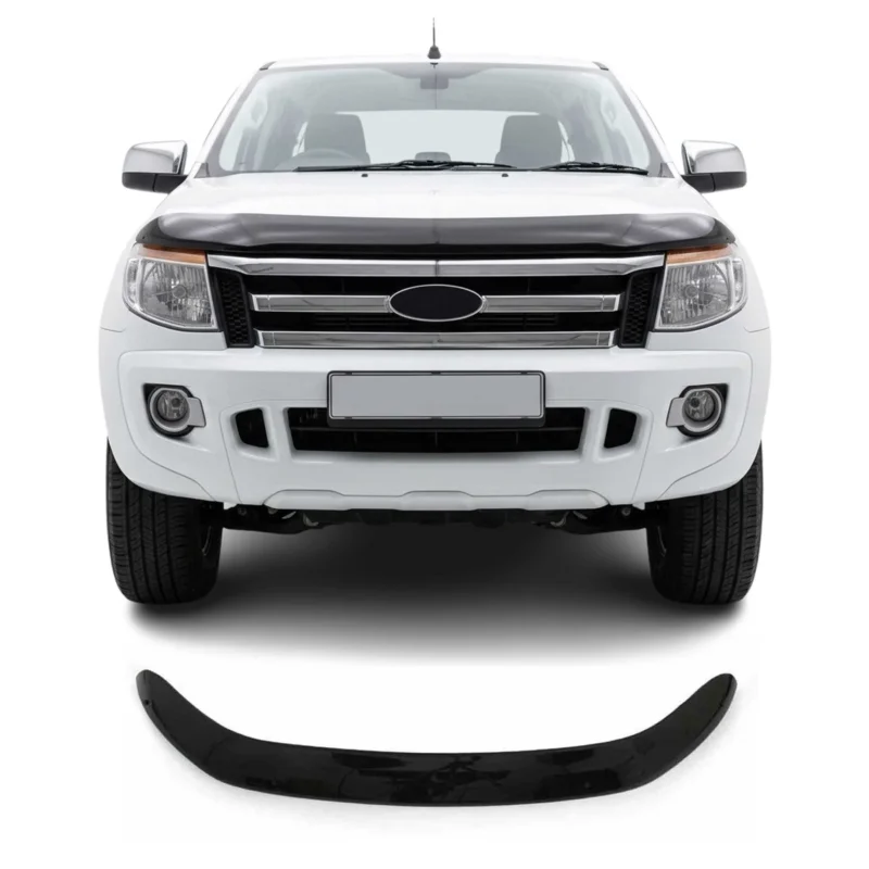 Motorhaube Deflektor Insekten Steinschlagschutz für Ford Ranger 2012-2015 Dunkel