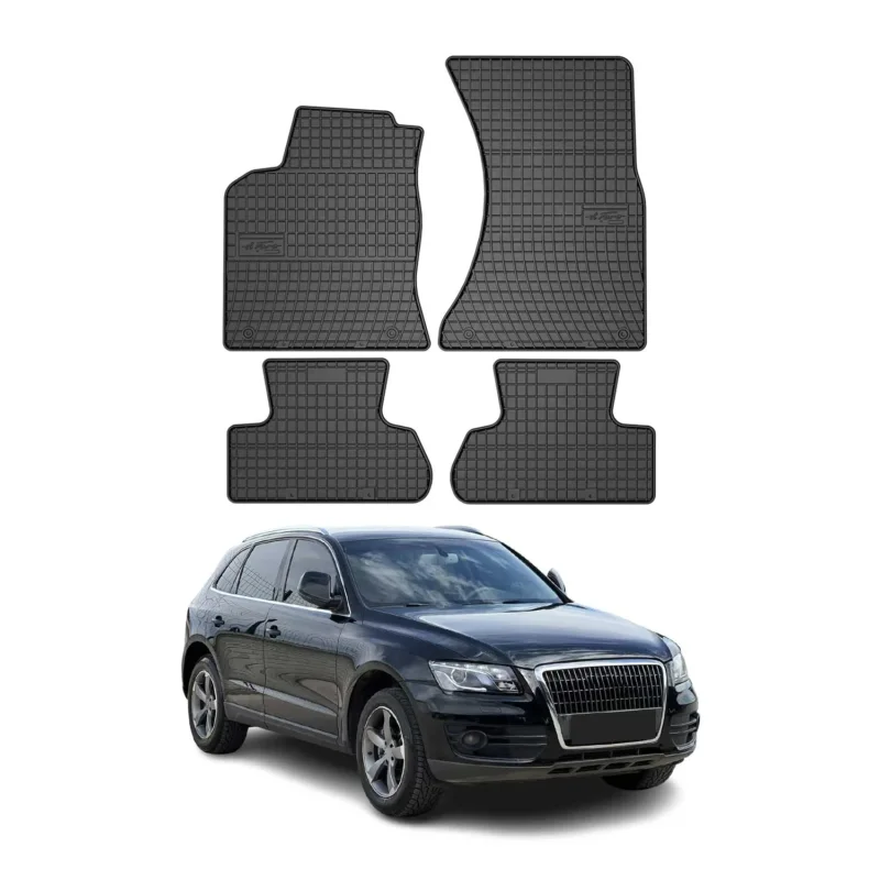 OMAC Gummi Fußmatten für Audi Q5 2008-2017 Automatten Gummi Schwarz 4tlg