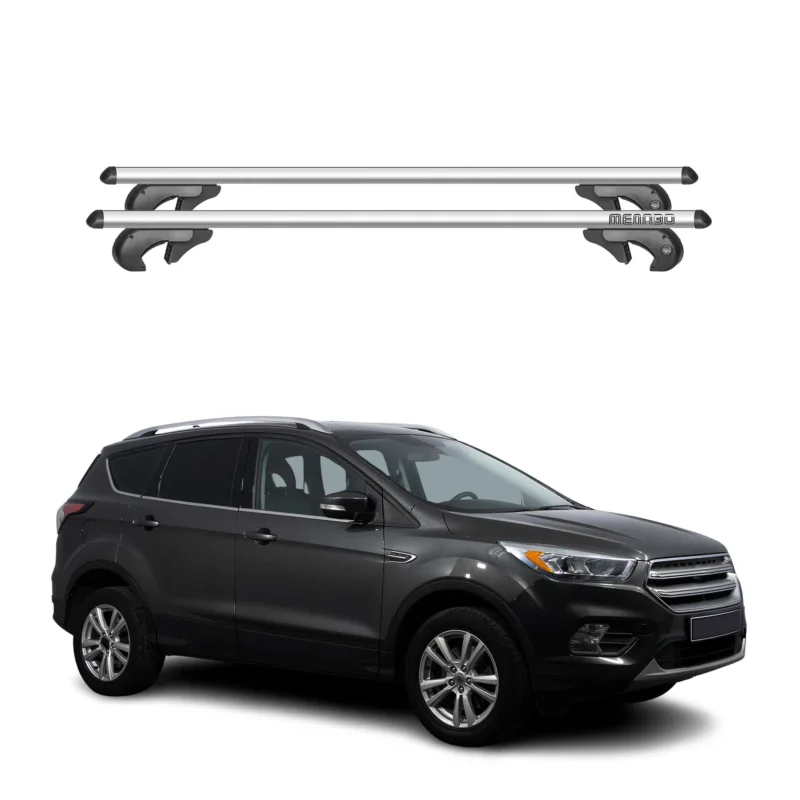 Menabo Dachträger Grundtäger für Ford Kuga II 2012-2019 90kg Alu Silber 2 tlg