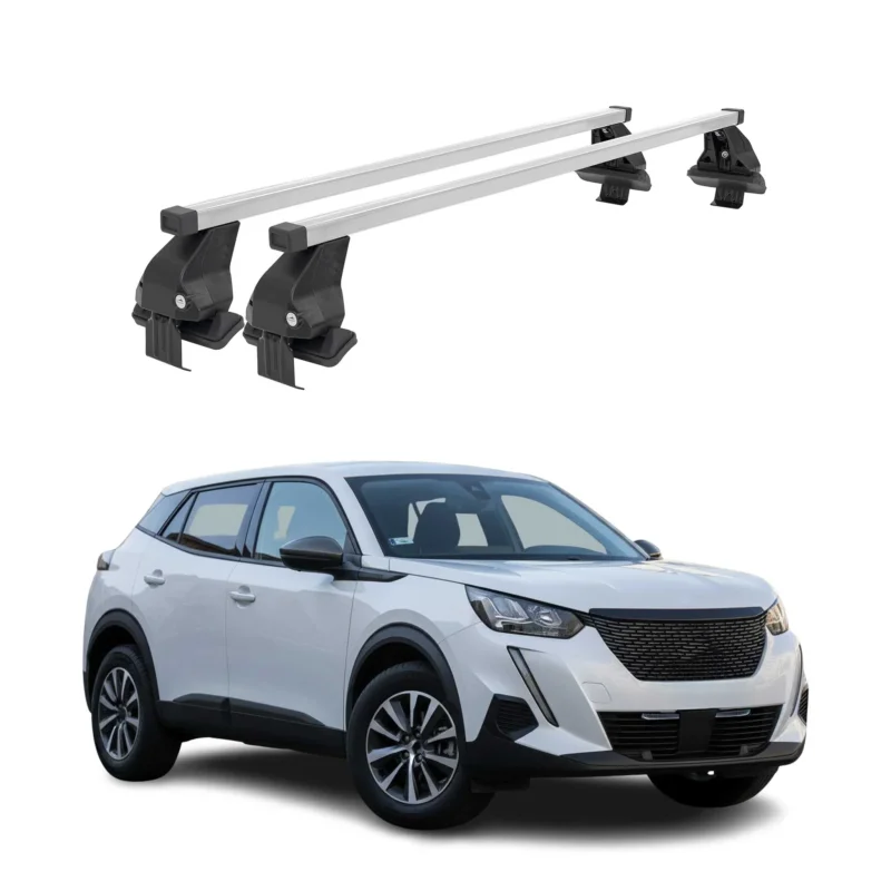 Menabo Dachträger Grundträger für Peugeot 2008 II 2019-2026 Stahl Grau 2tlg