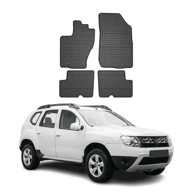 OMAC Gummi Fußmatten für Dacia Duster 2014-2018 Automatten Gummi Schwarz 4tlg