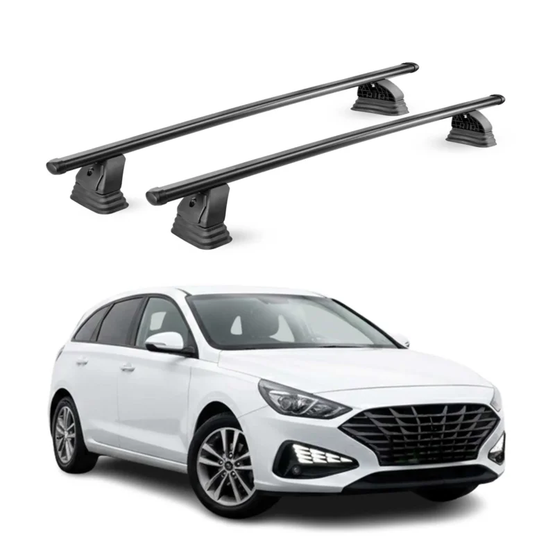 Stahl Dachträger für Hyundai i30 III 2017-2026 TÜV Abschließbar 2tlg Schwarz
