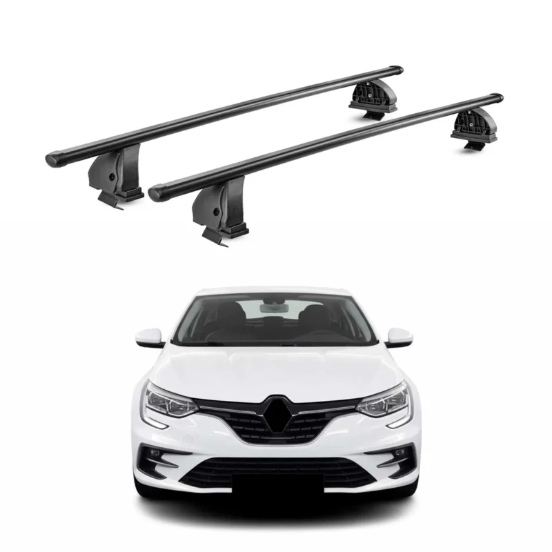 Stahl Dachträger für Renault Megane IV Schrägheck Kombi 2016-24 5Tür TÜV Schwarz