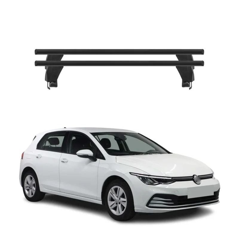Menabo Dachträger Grundtäger für VW Golf 2019-2026 50kg Aluminium Schwarz 2 tlg