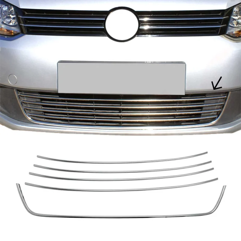 Kühlergrill Leisten Grillleisten für VW Caddy Comfortline 2010-2015 Chrom 5x