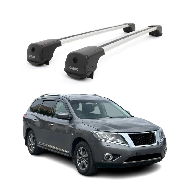 Dachträger Grundträger für Nissan Pathfinder IV 2013-2020 Aluminium 75kg Grau 2x