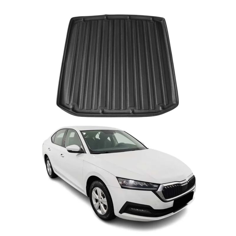 Kofferraumwanne Laderaumwanne für Skoda Octavia NX 2020-2026 Gummi TPE Schwarz