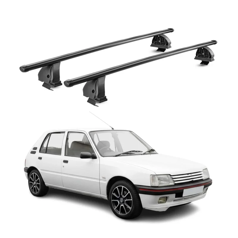 Stahl Dachträger für Peugeot 205 1983-1998 5Tür TÜV Abschließbar 2tlg Schwarz