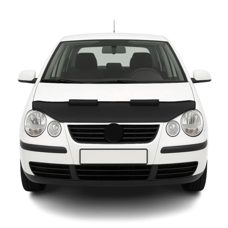 Haubenbra Steinschlagschutz Bonnet Bra für VW Polo 2002-2005 Schwarz Halb