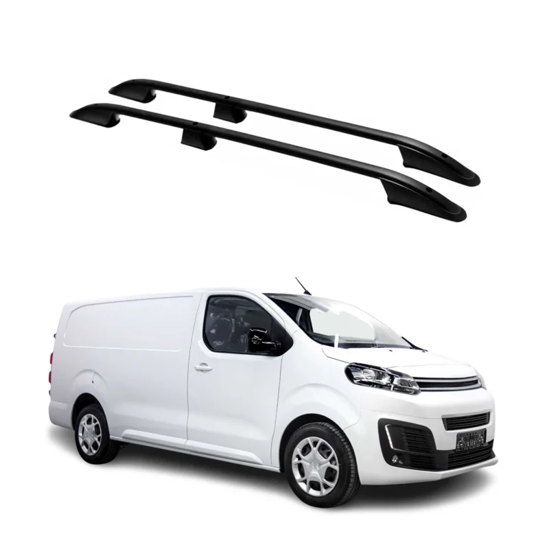 Dachreling Dachgepäckträger für Citroen Jumpy 2016-2026 Langer RS L3 Alu Schwarz