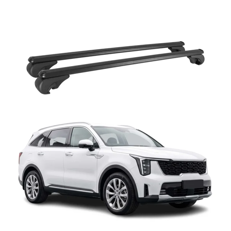 Dachträger für Kia Sorento X-Line 2024-2026 Grundträger Aluminium Schwarz 2tlg