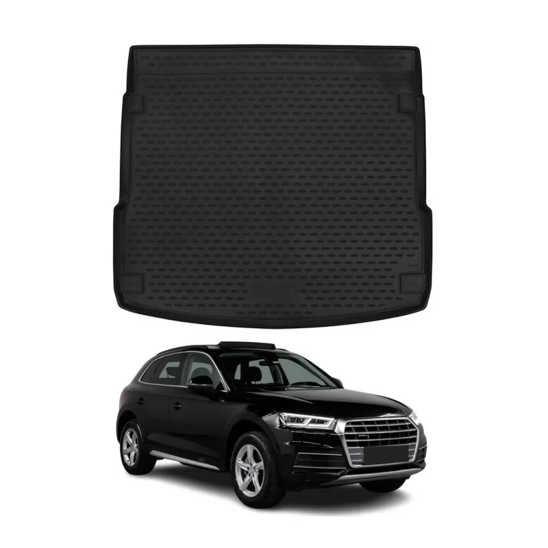 Kofferraummatte Kofferraumwanne für Audi Q5 FY 2017-2024 Gummi TPE Schwarz