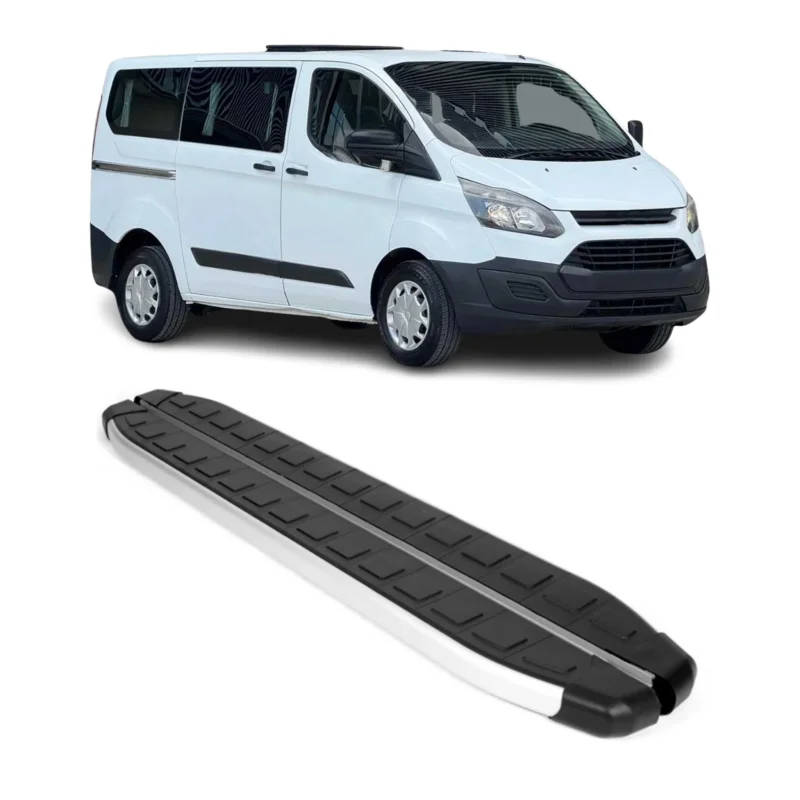 Seitenbretter Trittbretter für Ford Transit Custom I 2012-2023 Kurzer L1 Schwarz