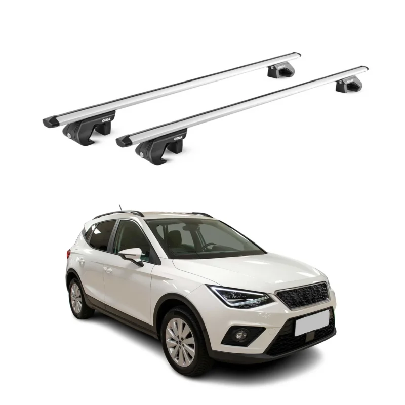 Dachträger Grundtäger für Seat Arona 2017-2026 90kg Aluminium Silber 2 tlg ABE