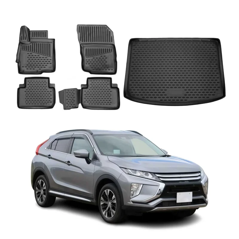 Fußmatten & Kofferraumwanne Set für Mitsubishi Eclipse Cross 2017-2020 Pre-FL