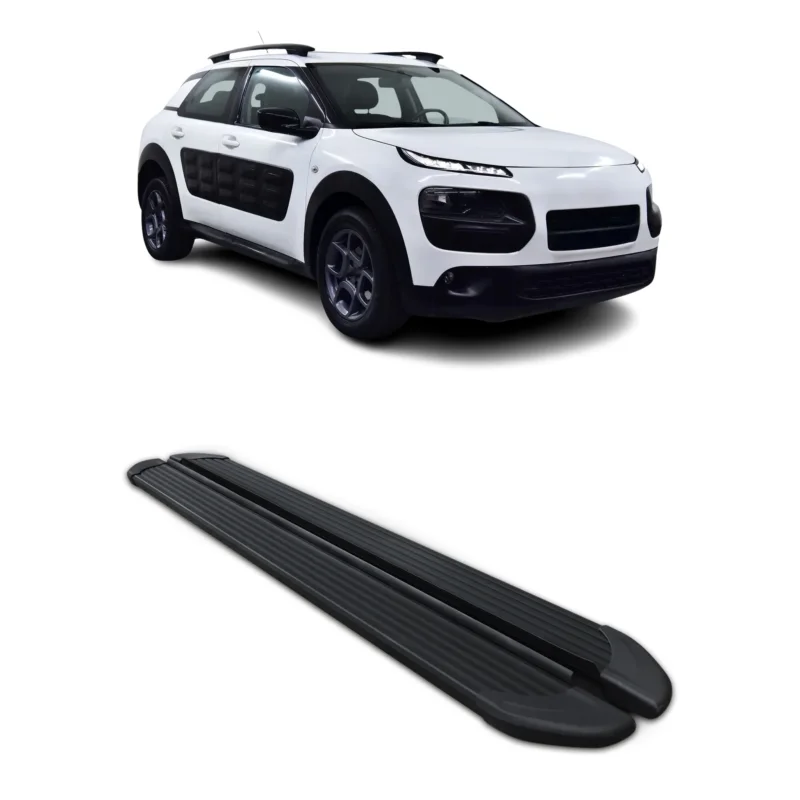 Schweller Trittbretter Schweller für Citroen C4 Cactus 2014-2022 Alu Schwarz