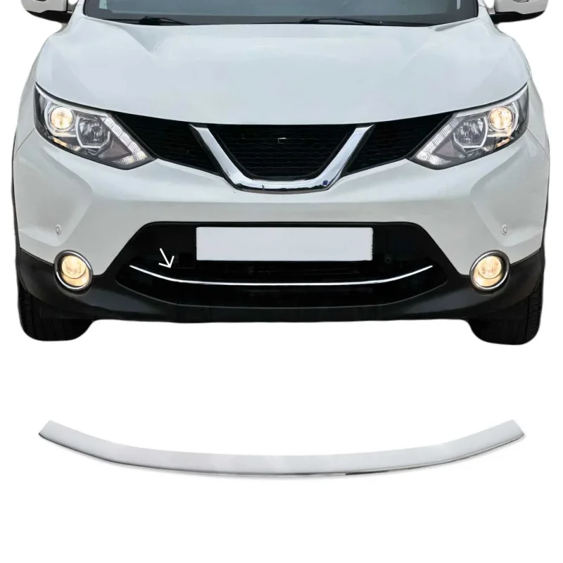 Kühlergrill Leisten Grillleisten für Nissan Qashqai J11 2014-17 Edelstahl Chrom
