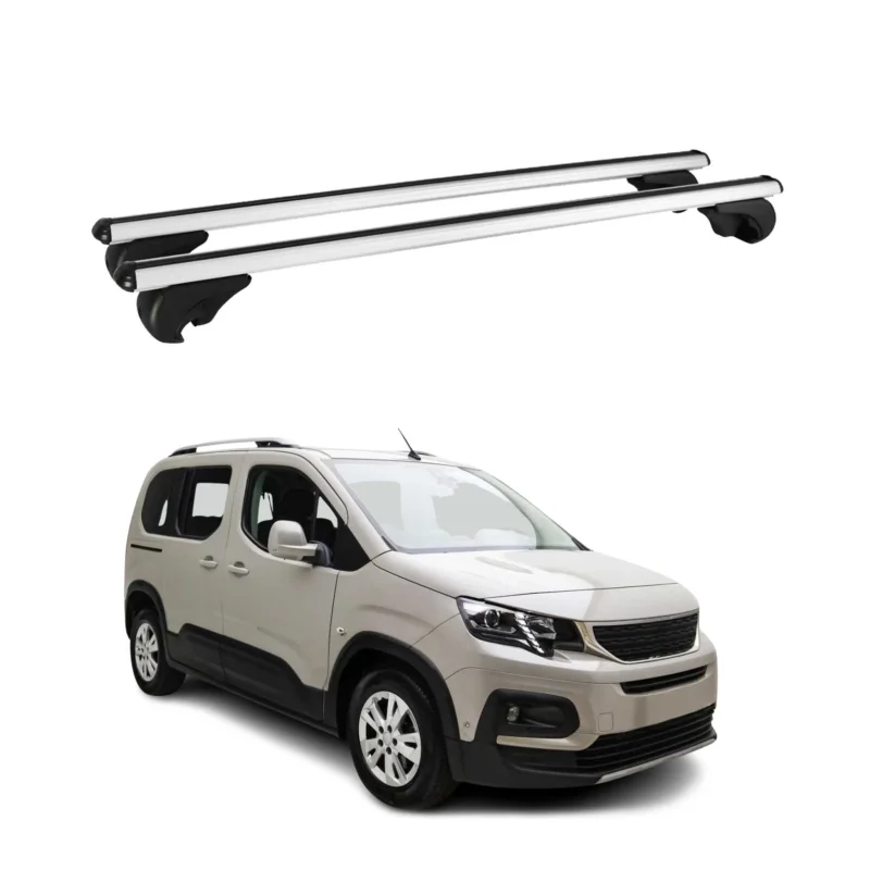 Dachträger Grundtäger für Peugeot Rifter 2018-2026 75kg Alu Silber 2 tlg