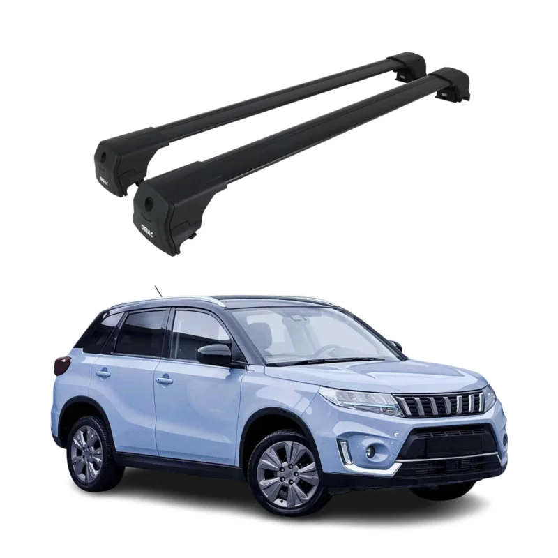 Dachträger Grundtäger für Suzuki Vitara IV 2015-2026 75kg Aluminium Schwarz 2tlg