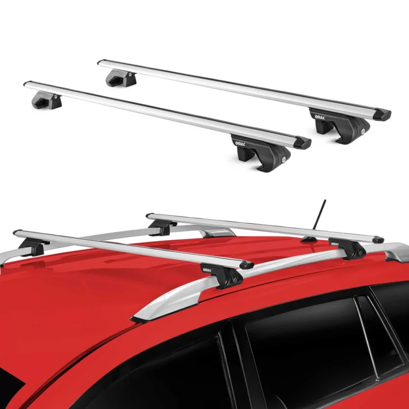 Dachträger Gepäckträger Universal für Autos Aluminium Silber 2 tlg 120 cm ABE