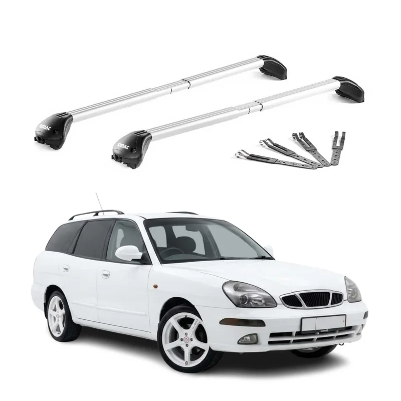 Dachträger Grundtäger für Daewoo Nubira Kombi 1997-2003 100kg Alu Grau 2x ABE