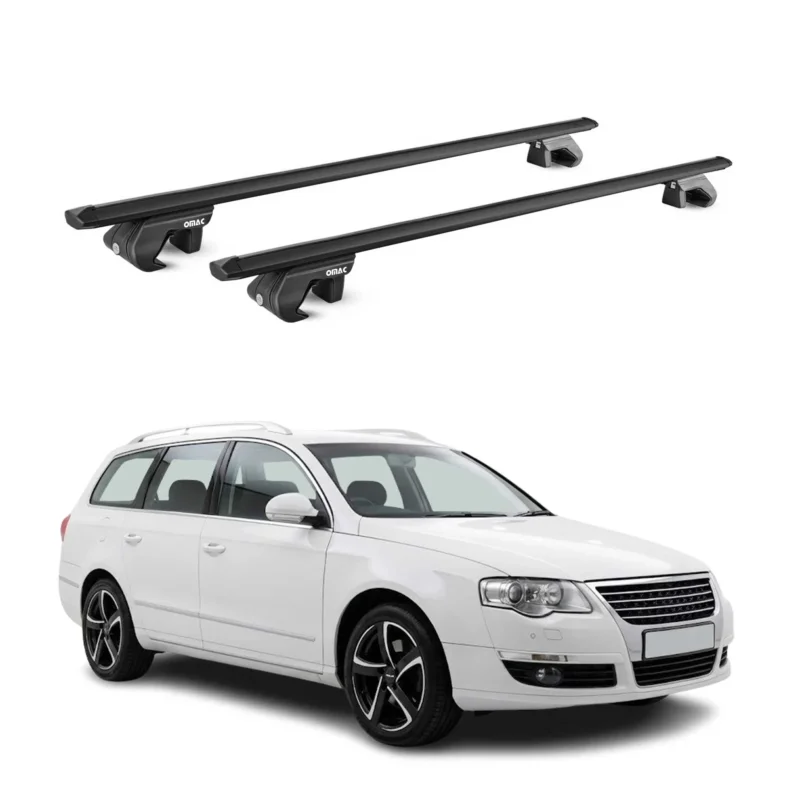 Dachträger Grundtäger für VW Passat B6 B7 Variant 2005-2014 90kg Alu Schwarz ABE
