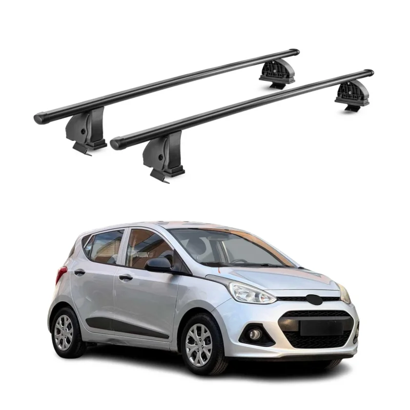 Stahl Dachträger für Hyundai i10 I 2007-2013 TÜV Abschließbar 2tlg Schwarz