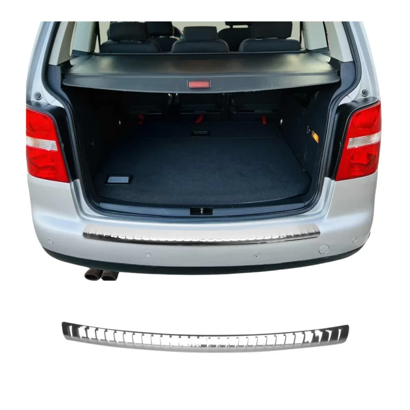 Ladekantenschutz Stoßstange für VW Touran I 2003-2010 Pre-FL Edelstahl Chrom