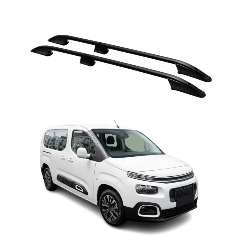 Dachreling Dachgepäckträger für Citroen Berlingo 2018-2026 L2 Langer Alu Schwarz