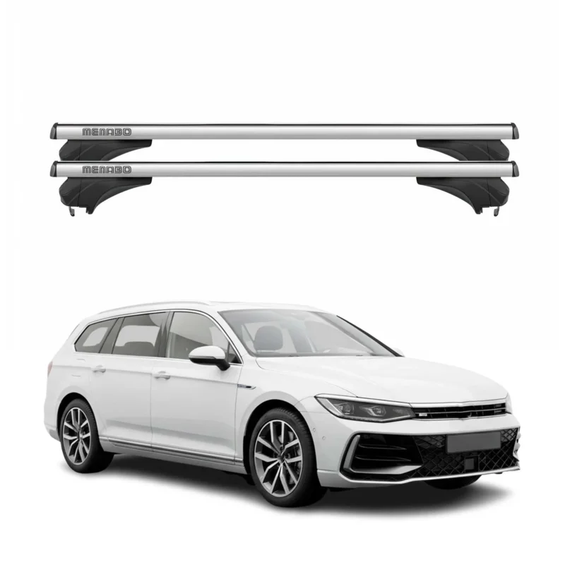 Menabo Dachträger Grundtäger für VW Passat B9 Variant 2024-2026 Alu Silber 2 tlg