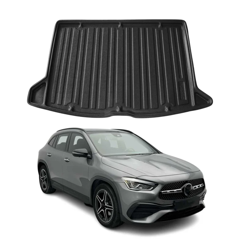Kofferraumwanne Laderaumwanne für Mercedes GLA H247 2020-2026 Gummi TPE Schwarz