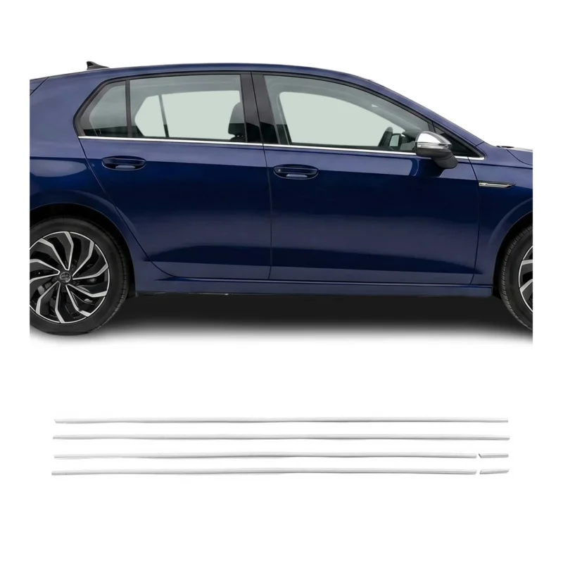 Fensterleisten Zierleisten für VW Golf 8 2019-2026 Edelstahl Chrom 6tlg