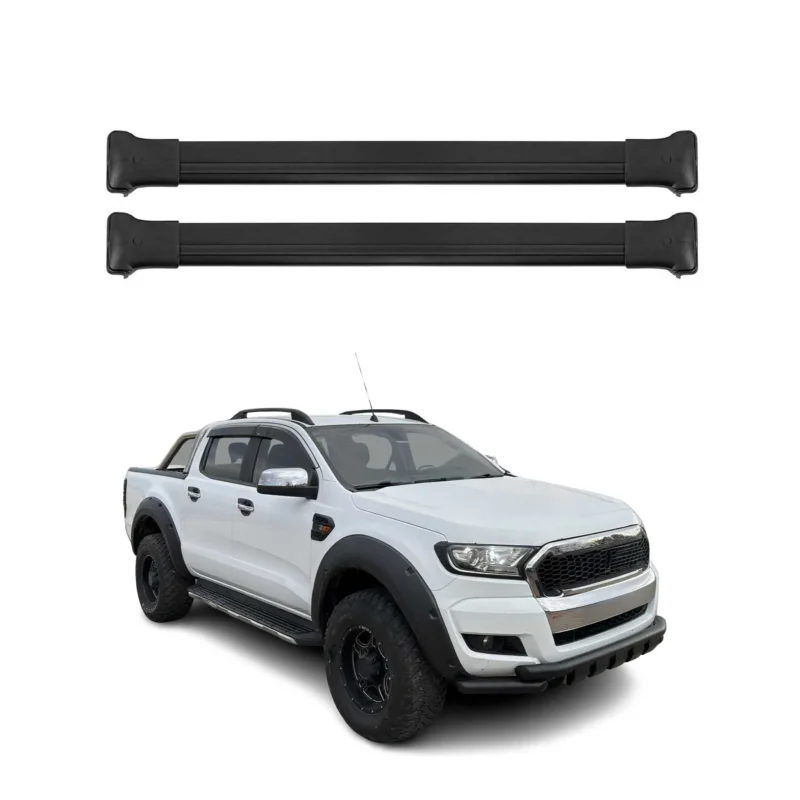 Dachträger Gepäckträger für Ford Ranger 2011-2022 Relingträger Aluminium Schwarz