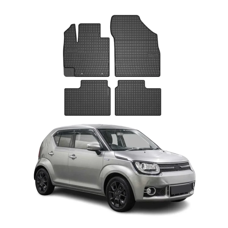 OMAC Gummi Fußmatten für Suzuki Ignis 2016-2026 Automatten Gummi Schwarz 4tlg