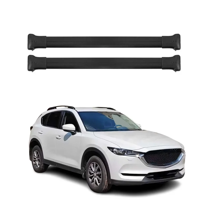 Dachträger Grundtäger für Mazda CX-5 2017-2025 75kg Aluminium Schwarz 2 tlg