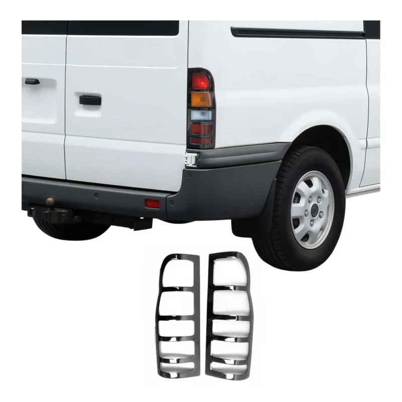 Rückleuchten Heckleuchte für Ford Transit 2000-2013 Dark Edelstahl Chrom 2x