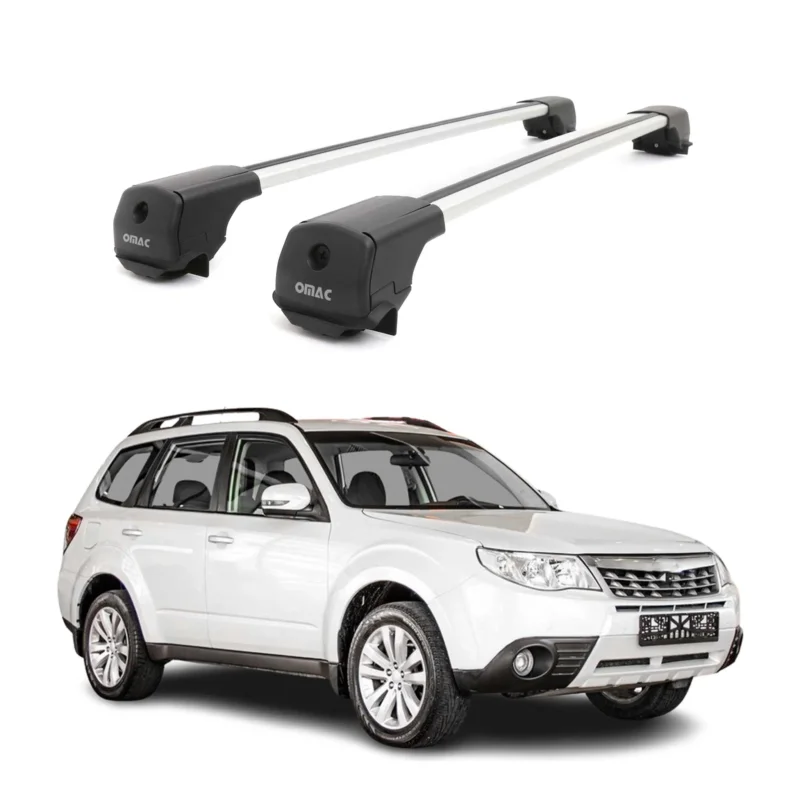 Dachträger Grundträger für Subaru Forester III 2008-2013 Aluminium 75kg Grau 2x