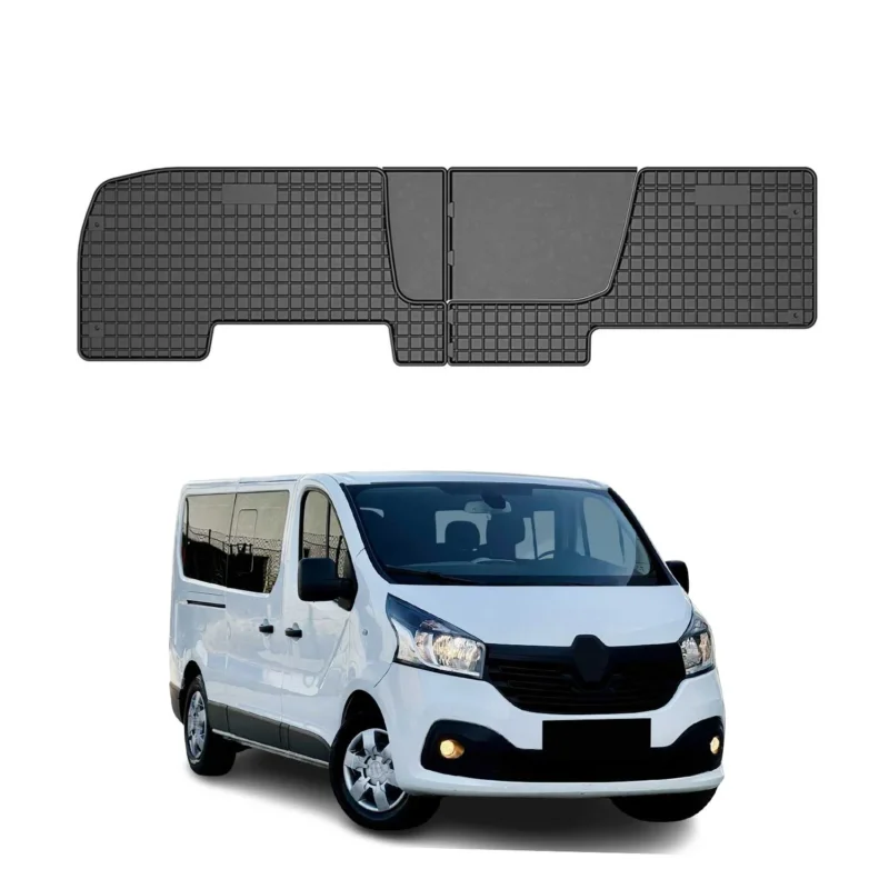 OMAC Gummi Fußmatten für Renault Trafic 2014-2026 Automatten TPE Schwarz 2x