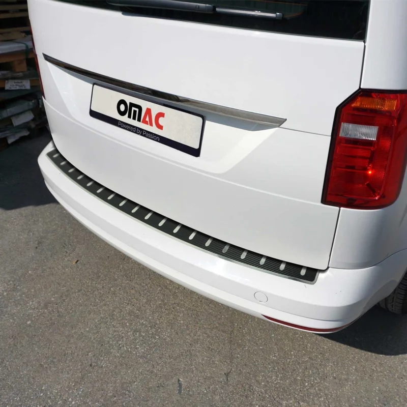 Ladekantenschutz für VW Caddy III 2015-2020 Facelift Edelstahl carbon foliert
