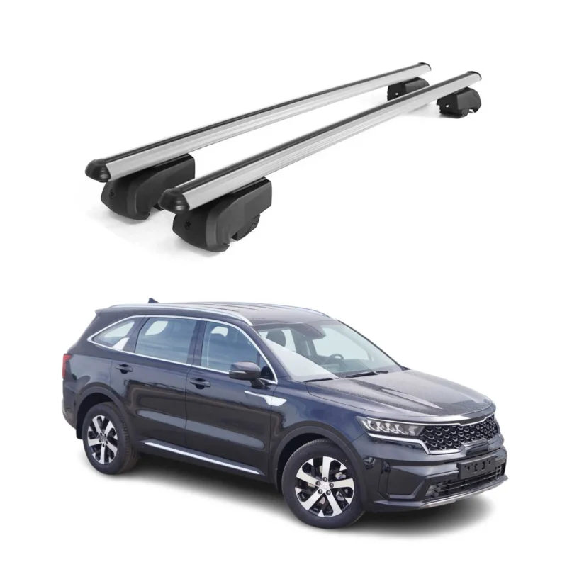 Dachträger Gepäckträger für Kia Sorento 2021-2026 Querträger ABE Alu Grau 2x